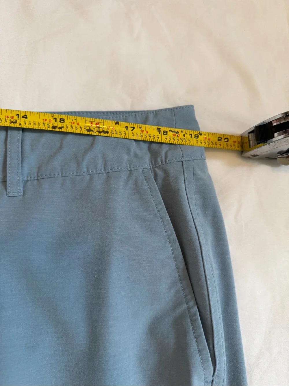 Faherty Men’s All Day Shorts 7” Light Blue Size 36 Chino Drawstring